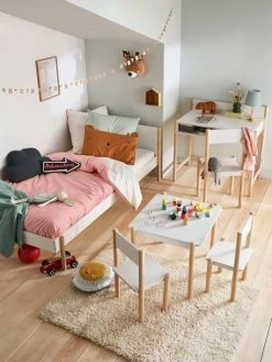 Table De Jeu LIGNE WOODY Blanc - Bois - Vertbaudet -Philips Shop table de jeu ligne woody 2