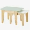 Tables Gigognes Gris Vert/bois + Blanc/bois - Vertbaudet -Philips Shop tables gigognes