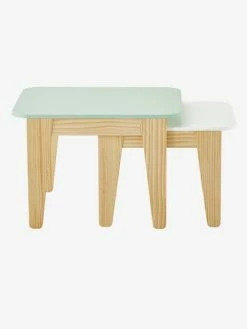 Tables Gigognes Gris Vert/bois + Blanc/bois - Vertbaudet 11 Tables Gigognes Gris Vert/bois + Blanc/bois - Vertbaudet -Philips Shop tables gigognes 3