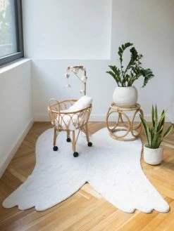 Tapis Coton Lavable Ailes D'anges LORENA CANALS Blanc - Lorena Canals -Philips Shop tapis coton lavable ailes danges lorena canals 1