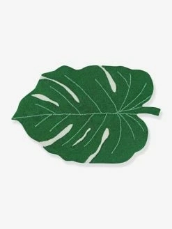 Tapis Coton Lavable Feuille Monstera LORENA CANALS Vert - Lorena Canals
