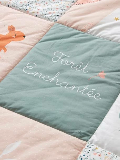 Tapis De Sol Patchwork FORET ENCHANTEE Rose / Multicolore - Vertbaudet 5 Tapis De Sol Patchwork FORET ENCHANTEE Rose / Multicolore - Vertbaudet – Image 4