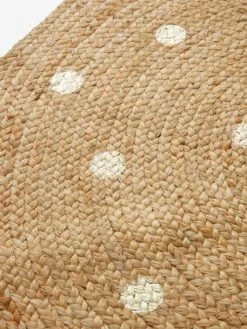 Tapis Jute à Pois Dorés Beige Clair Uni Avec Decor - Vertbaudet -Philips Shop tapis jute a pois dores 2