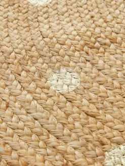 Tapis Jute à Pois Dorés Beige Clair Uni Avec Decor - Vertbaudet -Philips Shop tapis jute a pois dores 3