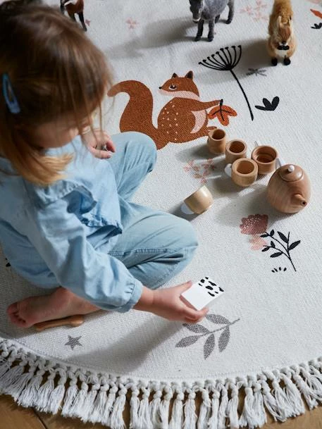 Tapis Princesse Nature écru / Multicolore - Vertbaudet 5 Tapis Princesse Nature écru / Multicolore - Vertbaudet – Image 3