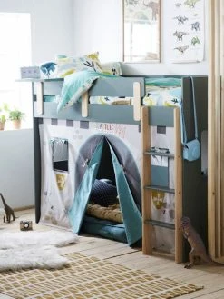 Tente De Lit Château Fort Pour Lit Mezzanine Mi Hauteur Ligne Everest Gris - Vertbaudet -Philips Shop tente de lit chateau fort pour lit mezzanine mi hauteur ligne everest 3