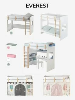 Tente De Lit Château Fort Pour Lit Mezzanine Mi Hauteur Ligne Everest Gris - Vertbaudet -Philips Shop tente de lit chateau fort pour lit mezzanine mi hauteur ligne everest 5