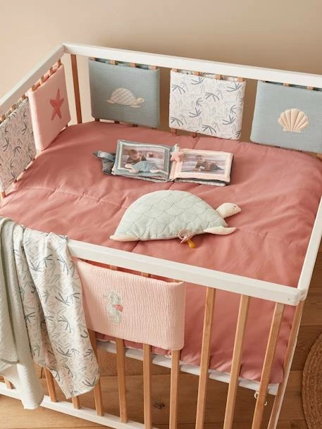 Tour De Lit / Tour De Parc Pare-chocs SOUS L'OCÉAN Rose - Vertbaudet 4 Tour De Lit / Tour De Parc Pare-chocs SOUS L'OCÉAN Rose - Vertbaudet – Image 2